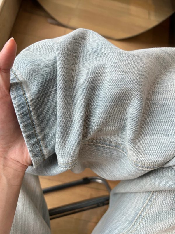 Light-Colored High-Waisted Wide-Leg Denim Pants for Women - Summer 2025 Plus Size Slim-Fit Straight-Leg Style