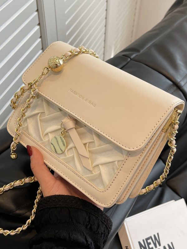 Light Luxury French Shoulder Bag - Versatile Lightweight Crossbody Chain Bag - Small Square Design for Women - Fashionable Commuting Accessory