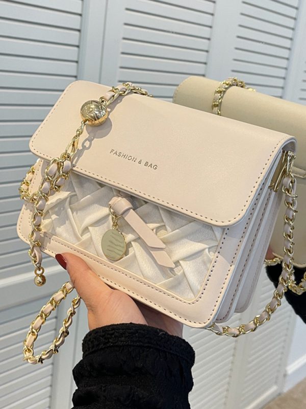 Light Luxury French Shoulder Bag - Versatile Lightweight Crossbody Chain Bag - Small Square Design for Women - Fashionable Commuting Accessory