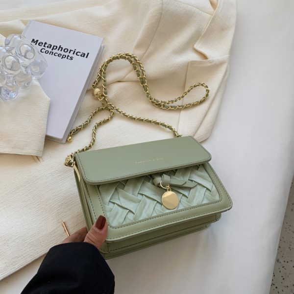 Light Luxury French Shoulder Bag - Versatile Lightweight Crossbody Chain Bag - Small Square Design for Women - Fashionable Commuting Accessory