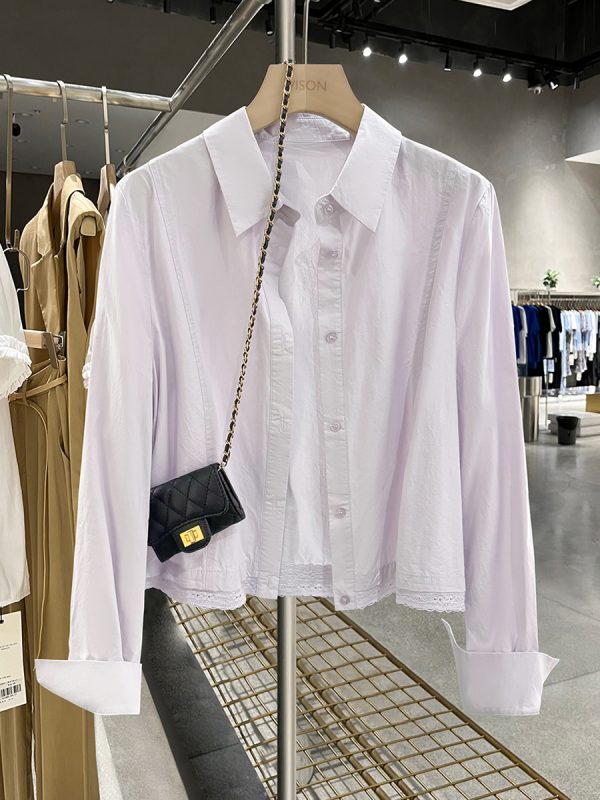 Light Purple Short Jacket for Women - Unique Spring & Autumn Thin Outerwear Trend 2025, Stylish Layering Piece