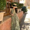 Light Spring Mountains Retro Floral Maxi Dress for Women - Loose V-Neck Sleeveless Long Dress, Perfect for Summer 90s & Y2K Style