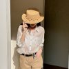 Lightweight Casual Rolled Hem Denim Shorts for Women - Summer Mid-Rise Straight Leg American Style