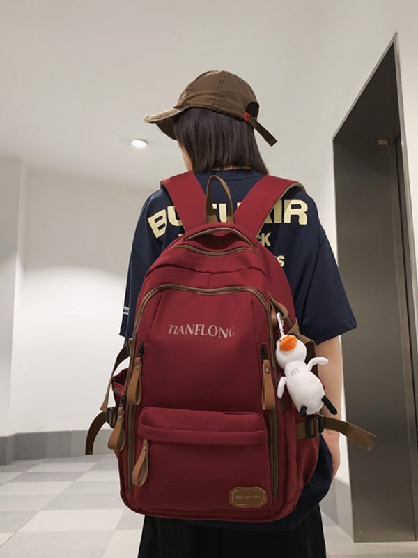 Lightweight Double Shoulder Bag for Girls - Stylish Classroom Backpack for High School & College Students, Travel Laptop Carrier