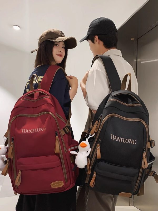 Lightweight Double Shoulder Bag for Girls - Stylish Classroom Backpack for High School & College Students, Travel Laptop Carrier