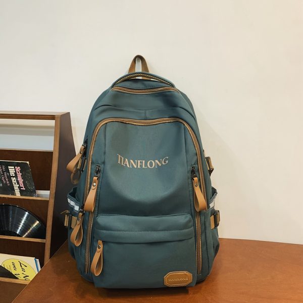 Lightweight Double Shoulder Bag for Girls - Stylish Classroom Backpack for High School & College Students, Travel Laptop Carrier