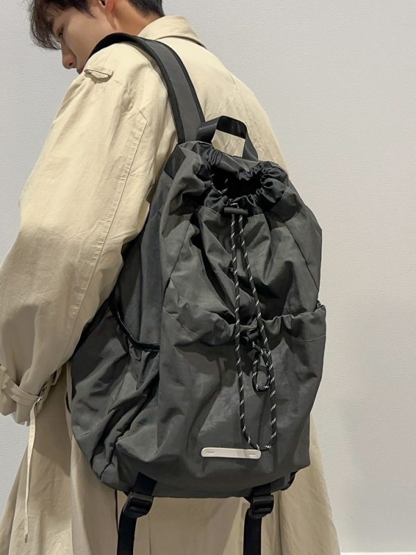 Lightweight Drawstring Backpack for Men - Summer 2025 Outdoor Cycling & Travel Bag, Ideal for School & Mountaineering Adventures