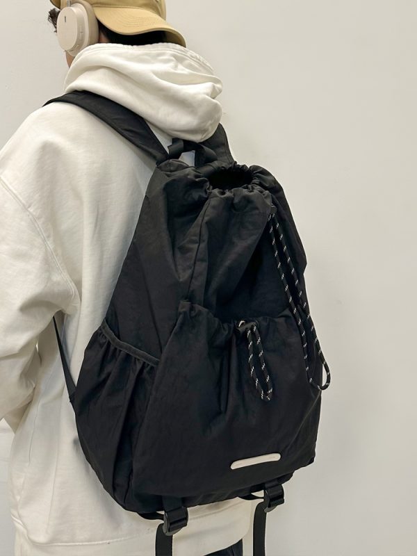 Lightweight Drawstring Backpack for Men - Summer 2025 Outdoor Cycling & Travel Bag, Ideal for School & Mountaineering Adventures