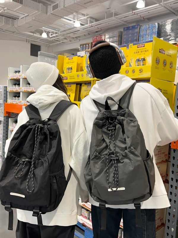 Lightweight Drawstring Backpack for Men - Summer 2025 Outdoor Cycling & Travel Bag, Ideal for School & Mountaineering Adventures
