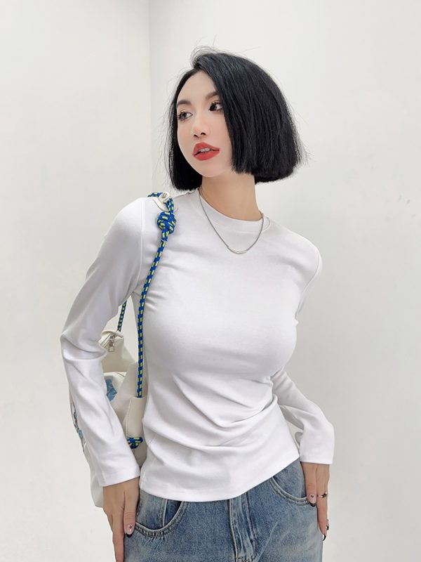 Lightweight Fitted Short Sleeve Round Neck T-Shirt for Women - Spring/Summer Basic Top, Perfect for Casual Outfits