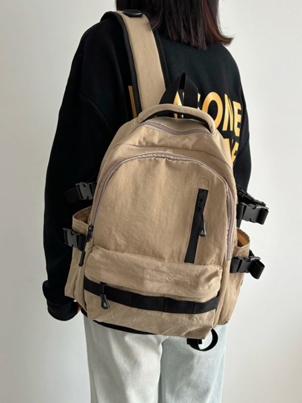 Lightweight French Style Backpack for Girls - Summer Commuter Laptop Bag for High School Students, Travel-Ready Design 2025
