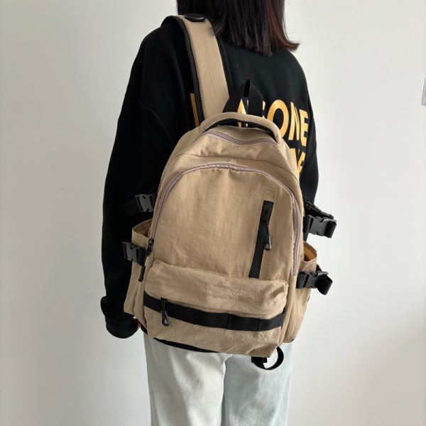 Lightweight French Style Backpack for Girls - Summer Commuter Laptop Bag for High School Students, Travel-Ready Design 2025