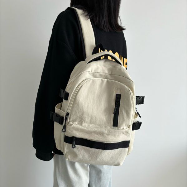 Lightweight French Style Backpack for Girls - Summer Commuter Laptop Bag for High School Students, Travel-Ready Design 2025