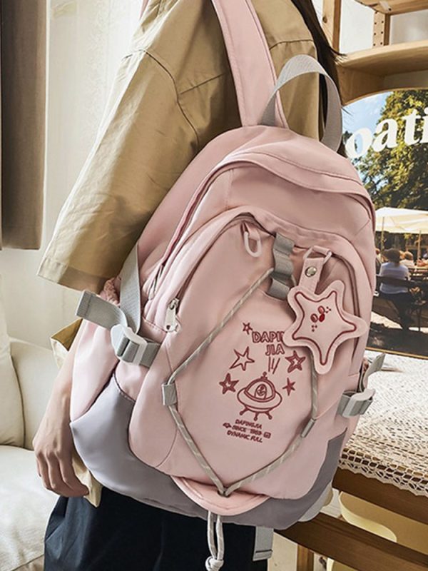 Lightweight Girls' Shoulder Backpack for School & Travel, Large Capacity Design, Stylish and Functional School Bag for Students