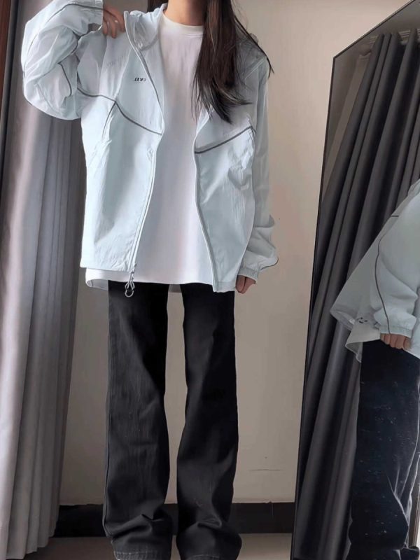 Lightweight Glacier Blue Sun Protection Jacket for Women - Breathable Air-Conditioned Cardigan, Quick-Drying Spring/Summer Outerwear