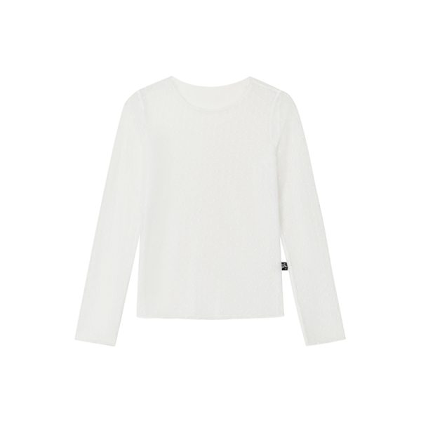 Lightweight Heart Jacquard Mesh Inner Layer Top - Thin Mist Design for Effortless Style, Perfect for 90s and Y2K Inspired Looks