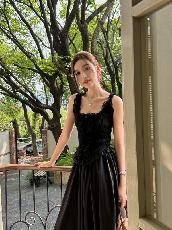 Lightweight High-Waisted A-Line Chiffon Skirt, Floor-Length, Slimming Design, Perfect for Spring and Summer Fashion
