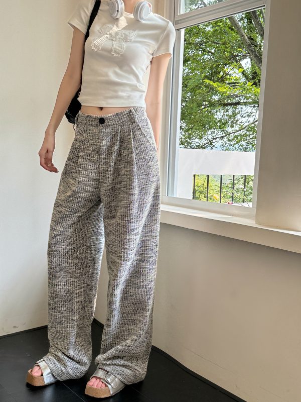 Lightweight High-Waisted Wide-Leg Pants for Women - Loose Fit, Thin Fabric, Perfect for Spring, Summer, Autumn & Winter