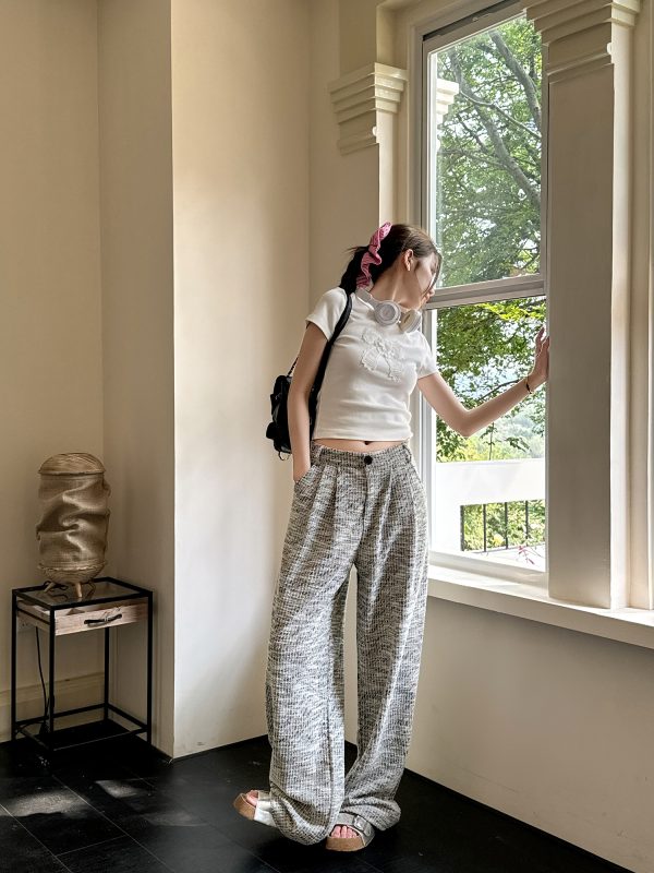 Lightweight High-Waisted Wide-Leg Pants for Women - Loose Fit, Thin Fabric, Perfect for Spring, Summer, Autumn & Winter