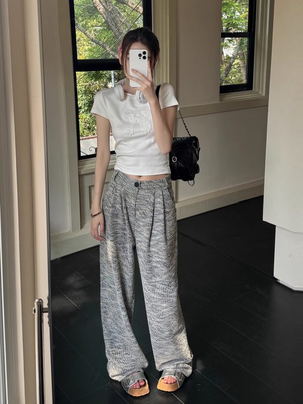 Lightweight High-Waisted Wide-Leg Pants for Women - Loose Fit, Thin Fabric, Perfect for Spring, Summer, Autumn & Winter