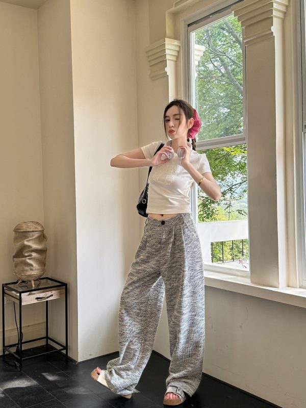 Lightweight High-Waisted Wide-Leg Pants for Women - Loose Fit, Thin Fabric, Perfect for Spring, Summer, Autumn & Winter