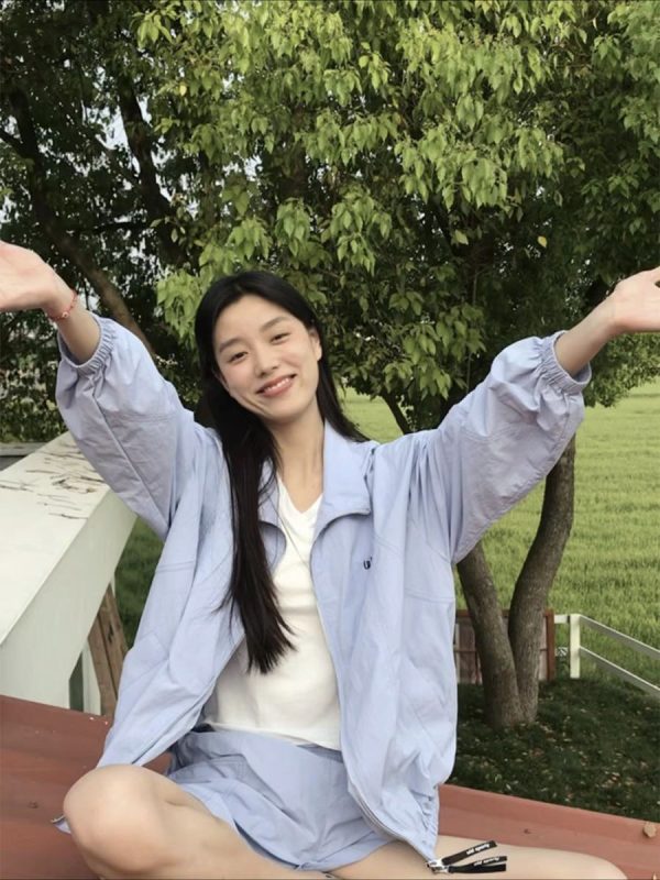 Lightweight Japanese-Style Stand Collar Sun Protection Jacket for Women, 2025 Summer Short Coat, UV Protection, Breathable Fashion.