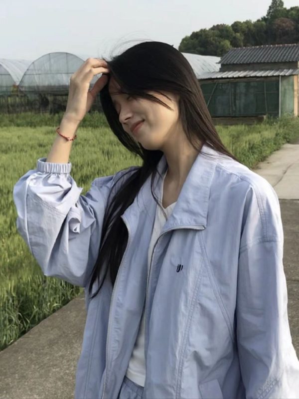 Lightweight Japanese-Style Stand Collar Sun Protection Jacket for Women, 2025 Summer Short Coat, UV Protection, Breathable Fashion.