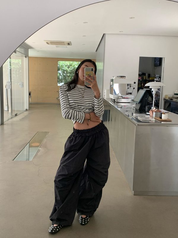 Lightweight Loose Pants with Cloud Waistband for Virtual Abs Line - Zero Gravity Mode, Available in 2 Colors, Trendy Comfort Wear
