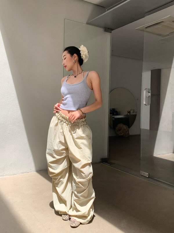 Lightweight Loose Pants with Cloud Waistband for Virtual Abs Line - Zero Gravity Mode, Available in 2 Colors, Trendy Comfort Wear
