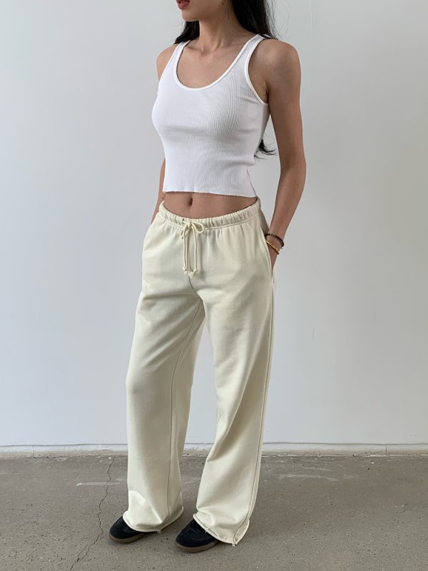 Lightweight Low-Rise Hybrid Sweatpants with Curvy Back Pockets - Comfortable Pajama Pants for Home and Casual Wear