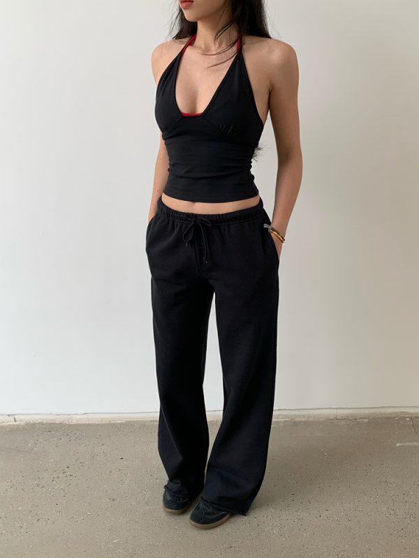 Lightweight Low-Rise Hybrid Sweatpants with Curvy Back Pockets - Comfortable Pajama Pants for Home and Casual Wear