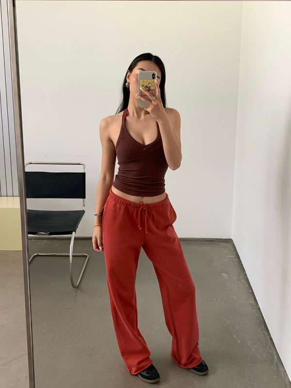 Lightweight Low-Rise Hybrid Sweatpants with Curvy Back Pockets - Comfortable Pajama Pants for Home and Casual Wear