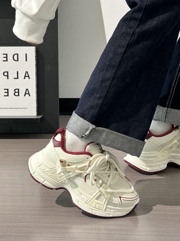Lightweight Mesh Dad Shoes for Women - Breathable Cocoa Egg Milk Sports Sneakers - Trendy 2025 Style