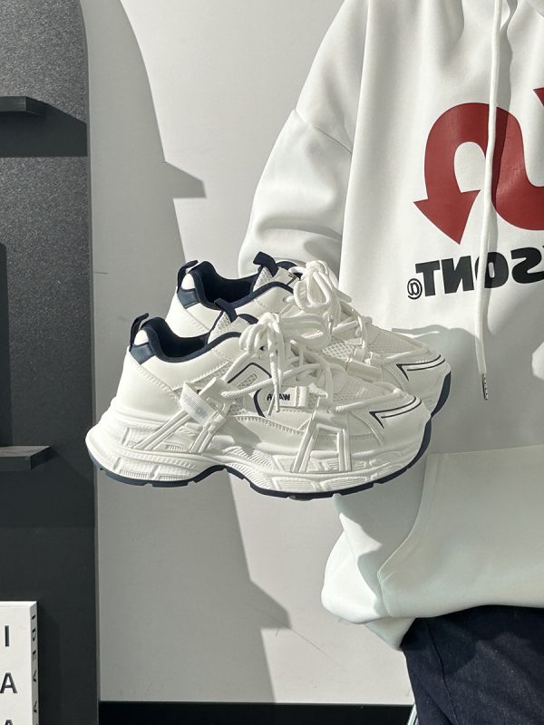 Lightweight Mesh Dad Shoes for Women - Breathable Cocoa Egg Milk Sports Sneakers - Trendy 2025 Style