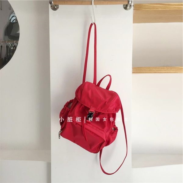 Lightweight Nylon Double Shoulder Bag - Casual Sports Travel Backpack in Korean Style for 2025 Fashion Trends