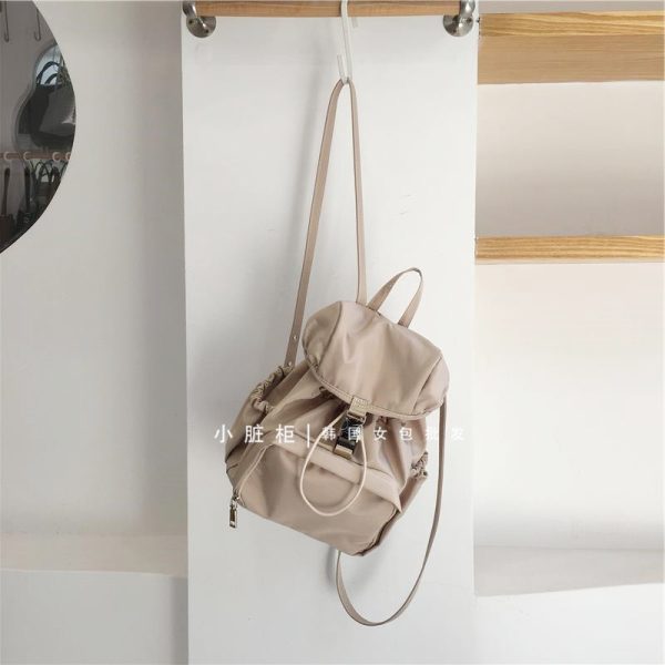 Lightweight Nylon Double Shoulder Bag - Casual Sports Travel Backpack in Korean Style for 2025 Fashion Trends
