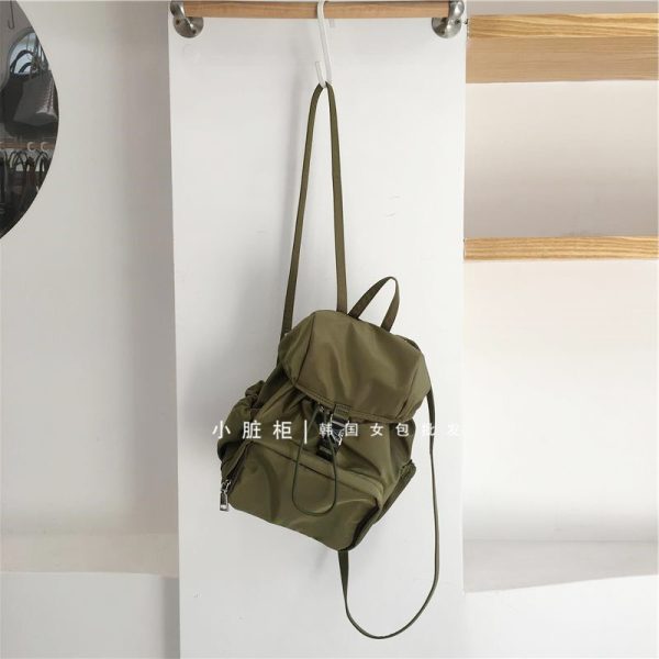 Lightweight Nylon Double Shoulder Bag - Casual Sports Travel Backpack in Korean Style for 2025 Fashion Trends