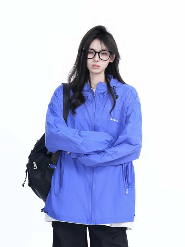 Lightweight Oversized UV Protection Jacket for Women - Summer Outdoor Sun Protection Coat for Hiking & Casual Wear