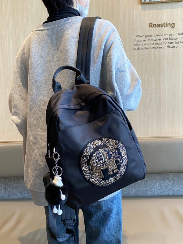 Lightweight Oxford Cloth Backpack for Women - Durable Double Shoulder Bag, Casual School Bag, Versatile Spring 2025 Style