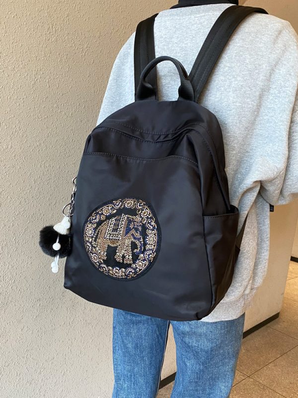 Lightweight Oxford Cloth Backpack for Women - Durable Double Shoulder Bag, Casual School Bag, Versatile Spring 2025 Style