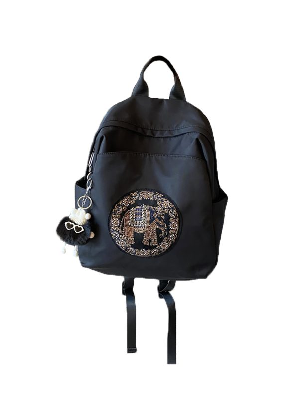 Lightweight Oxford Cloth Backpack for Women - Durable Double Shoulder Bag, Casual School Bag, Versatile Spring 2025 Style