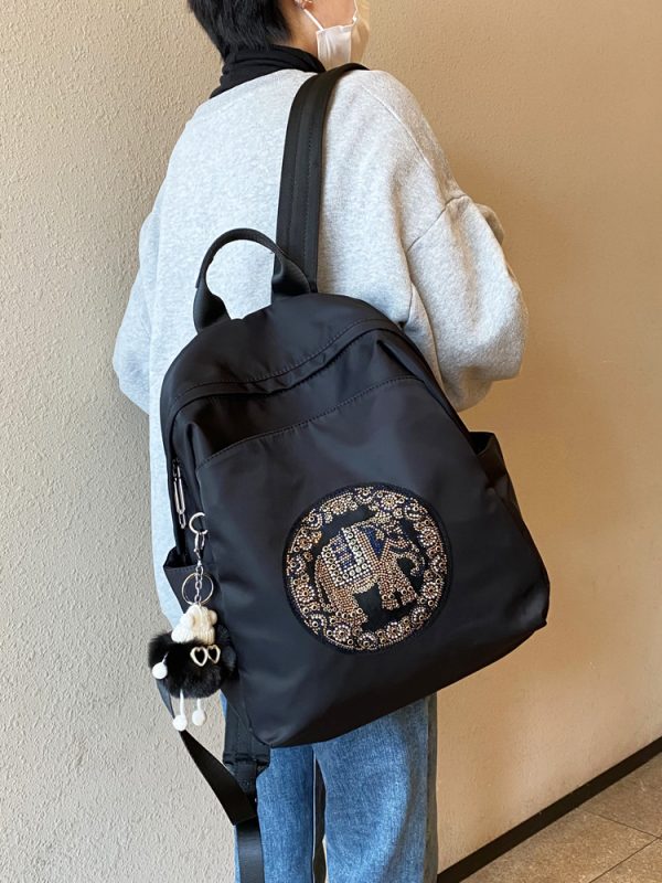 Lightweight Oxford Cloth Backpack for Women - Durable Double Shoulder Bag, Casual School Bag, Versatile Spring 2025 Style