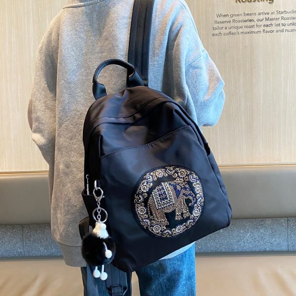 Lightweight Oxford Cloth Backpack for Women - Durable Double Shoulder Bag, Casual School Bag, Versatile Spring 2025 Style