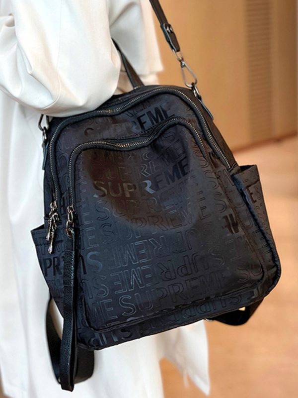 Lightweight Oxford Commuter Backpack - Casual Travel Shoulder Bag with Large Capacity, Dual-Use Design for Everyday Essentials