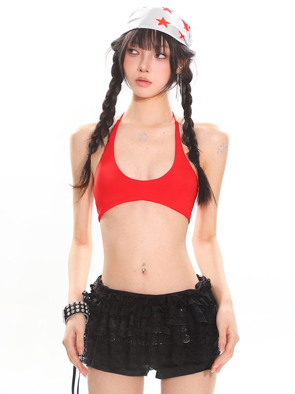 Lightweight Oxygen Sports Yoga Casual Slimming Summer Vest for Women - Large U-Neck Halter Tie Bra - Perfect for Activewear and Fitness