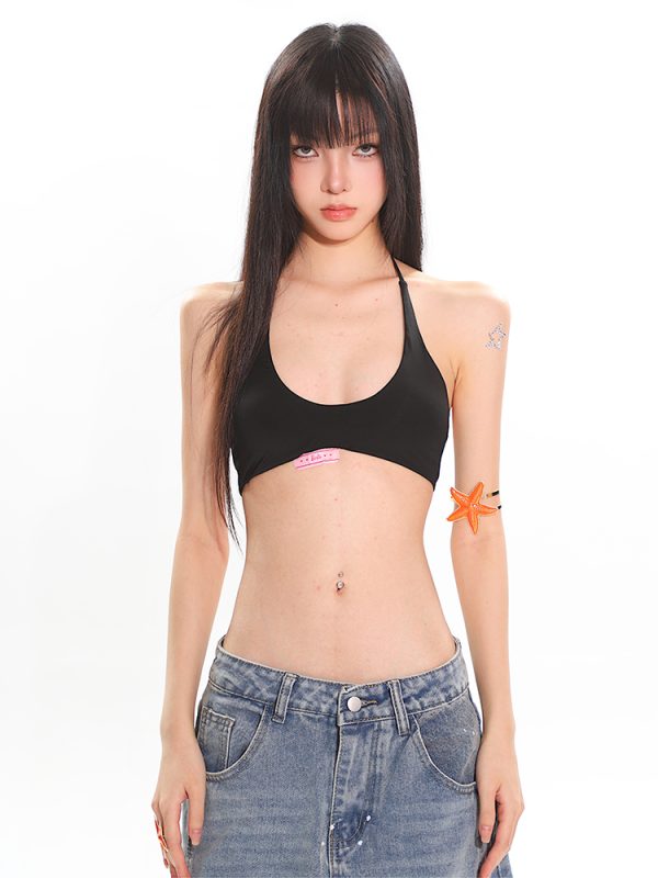 Lightweight Oxygen Sports Yoga Casual Slimming Summer Vest for Women - Large U-Neck Halter Tie Bra - Perfect for Activewear and Fitness