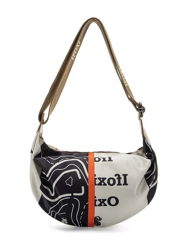 Lightweight Printed Oxford Cloth Dumpling Crossbody Bag for Women - Casual Versatile Shoulder Bag for Spring 2025 Fashion