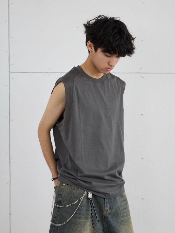 Lightweight Quick-Dry Cotton Basketball Sports Vest - Sleeveless T-Shirt for Activewear, Ideal for Sports and Workouts