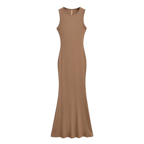 Lightweight Sexy Mermaid Dress for Women - Slim Fit Bodycon Sleeveless Long Dress for Spring and Summer Fashion