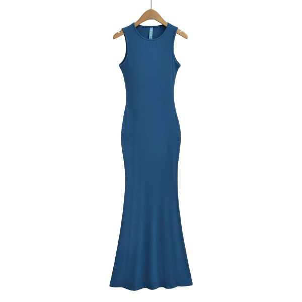 Lightweight Sexy Mermaid Dress for Women - Slim Fit Bodycon Sleeveless Long Dress for Spring and Summer Fashion